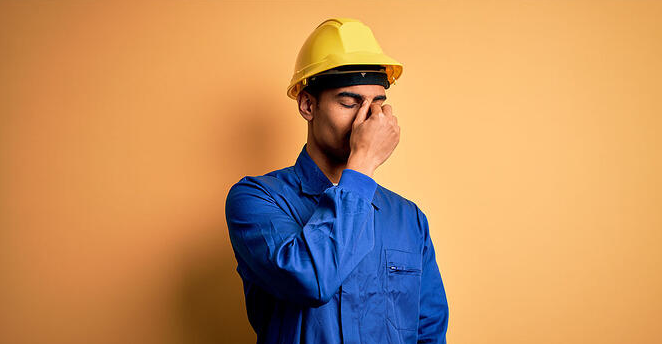 Man with the yellow Safety Helmet