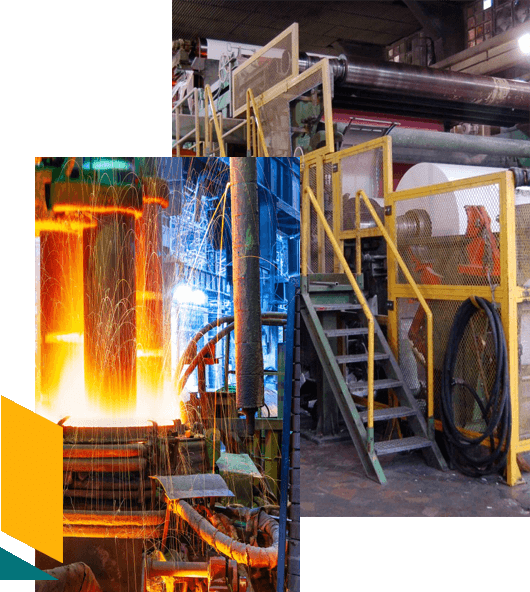 workshop of steel production in electric furnaces and paper Industry